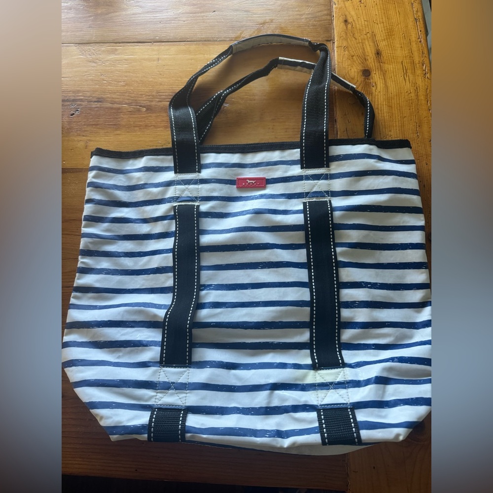 Scout Navy and White Striped Tote Bag